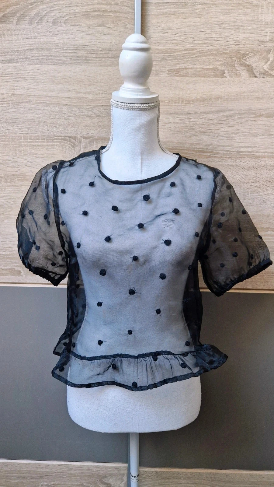 Haut court transparent à pois Pimkie Taille 40/42
